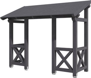 SKANHOLZ Vordach »Paderborn 5«, 336 x 156 cm (BxT), nordische Fichte, schiefergrau