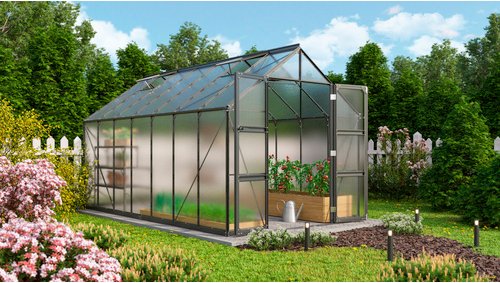 VITAVIA Gewächshaus »Domus 11500«, BxHxL: 257 x 246 x 449 cm - schwarz