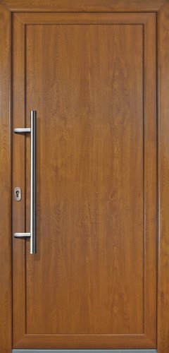 Meeth Kunststoff-Haustür »Signum Exklusiv«, golden oak, nach Innen öffnend, ohne Türgriff - goldfarben