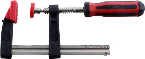 CONNEX Bastlerschraubzwinge, Spannweite: 100 mm, Temperguss/Kunststoff/Stahl, 18 cm - bunt