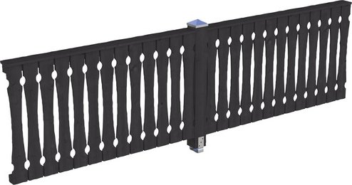 SKANHOLZ Seitenwand, B x H: 78,5 x 96 cm, Holz, Farbe: schiefergrau