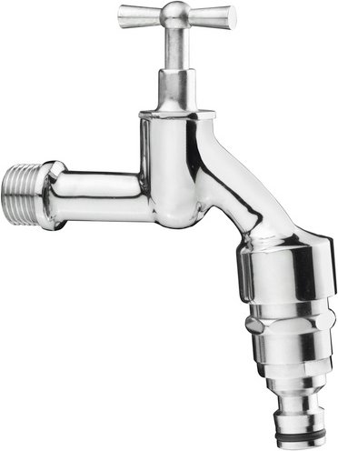 WELLWATER Auslaufventil, Messing, silberfarben, 1/2"