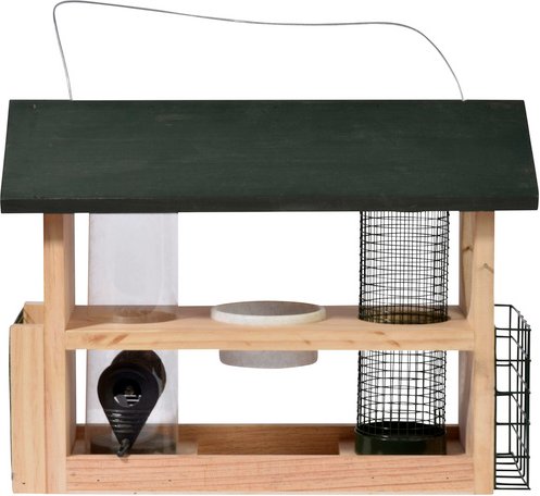 DOBAR Multifunktions-Vogelfutterhaus 7-in-1 - gruen