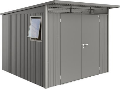 BIOHORT Gerätehaus »AvantGarde - Window Edition«, BxHxT: 260 x 217 x 300 cm (Außenmaß), Gr. A7, quarzgrau-metallic,