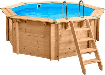 INTERLINE Schwimmbecken »Java«, rund, BxH: 355x116 cm, Holz - blau
