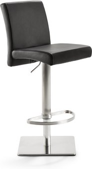 Mayer Sitzmöbel Barhocker »1286«, Breite: 41 cm, höhenverstellbar, Leder, schwarz