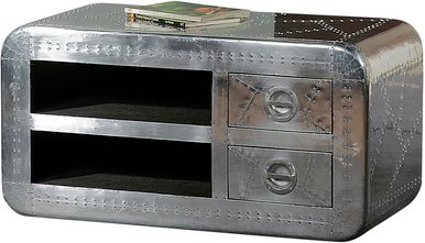 SIT Lowboard »AIRMAN«, Mangoholz/Mdf/Alu - silberfarben