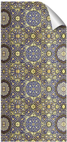 mySPOTTI Duschrückwand-Panel, fresh, Fliesenoptik, 210x100 cm - blau