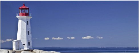 mySPOTTI Badrückwand »Lighthouse«, BxH:140 cm x 45 cm, blau