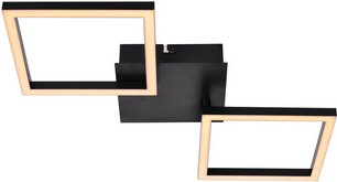 CASAYA LED-Deckenleuchte »Igneo«, 24 W, 1200 lm, 3000K, Metall/Kunststoff, schwarz