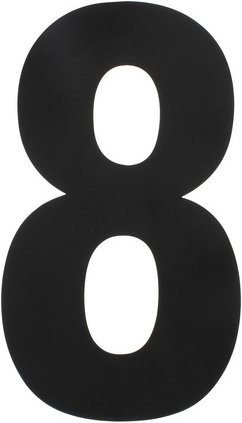 Intersteel Hausnummer, Nummer 8 XXL , mattschwarz, Stahl