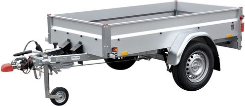 STEMA PKW-Anhänger »BASIC 850«, gebremst, BxL: 108 cm x 201 cm, max. Nutzlast 685 kg - silberfarben