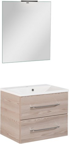 FACKELMANN Waschplatz-Set »B.CLEVER«, 60cm Alaska Esche - braun