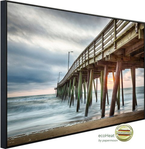 Thumbnail - papermoon Infrarotheizung »EcoHeat - Virginia Beach Pier«, Matt-Effekt - bunt
