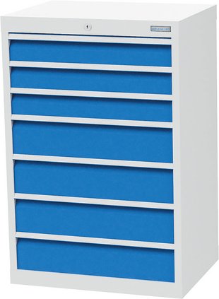 Thumbnail - Bedrunka + Hirth Schubladenschrank »«, BxHxT: 68 x 101,9 x 50 cm, grau/blau