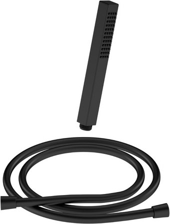 Chris Bergen Handbrause mit Brauseschlauch, schwarz matt, Länge Brauseschlauch: 160 cm