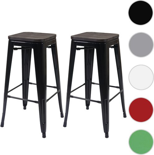 MVG Barhocker »MVG-A73«, 2er-Set - schwarz