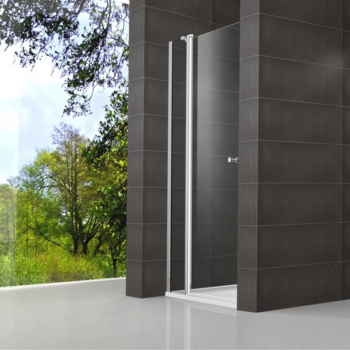 WELLWATER Drehtür, BxH: 90 x 195 cm, Sicherheitsglas, silberfarben - transparent