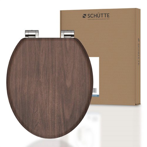 Thumbnail - SCHÜTTE WC-Sitz »DARK WOOD«, MDF, oval, mit Softclose-Funktion - braun