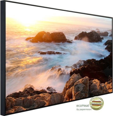 papermoon Infrarotheizung »EcoHeat - Sonnen. an der Küste von Big Sur«, Matt-Effekt - bunt
