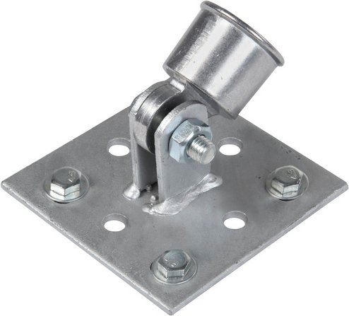 FLORAWORLD Strebenplatte, BxHxT: 10 x 5 x 10 cm, für Bodenbefestigung - silberfarben