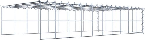 Thumbnail - Gabiona Gabione, silbergrau, Maschenweite 10 cm x 10 cm, Spirale - silberfarben