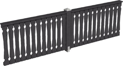 SKANHOLZ Brüstung, B x H: 78,5 x 96 cm, Holz, Farbe: schiefergrau