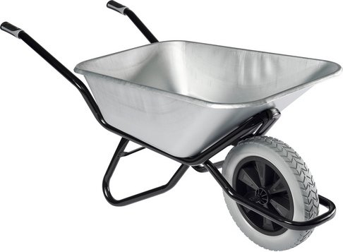 Hæmmerlin Schubkarre »Clipso«, aluminium, , 120 l - silberfarben