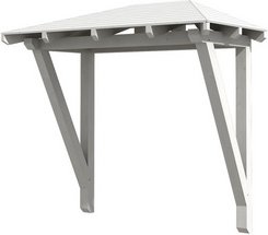 SKANHOLZ Vordach »Wismar 2«, 258 x 126 cm (BxT), nordische Fichte, weiß - weiss