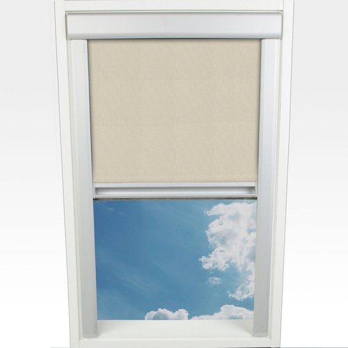 LIEDECO Dachfenster-Rollo, Stoff, verdunkelnd - beige