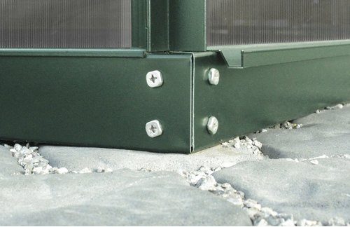 VITAVIA Fundament für Gewächshaus, Stahl, BxL: 192 x 302 cm - gruen