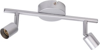 CASAYA Spotstrahler »Silbra«, 2-flammig, GU10, ohne Leuchtmittel, Metall, silbergrau - silberfarben