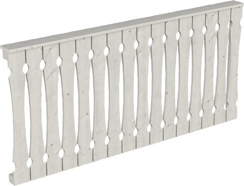 SKANHOLZ Seitenwand, B x H: 205 x 96 cm, Holz, Farbe: weiß