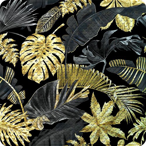 Sanilo Badematte »Golden Leaves«, 53 x 53 cm, Gold, Quadratisch - goldfarben