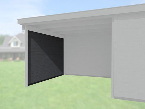 WEKA Seitenwand, Holz, anthrazit - grau