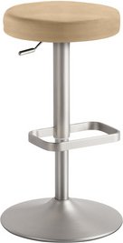 Mayer Sitzmöbel Barhocker »1200«, Breite: 44 cm, höhenverstellbar, Mikrofaser, beige