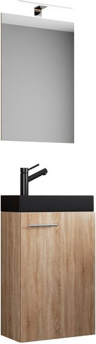 VCM Waschplatz-Set »Slito«, BxHxT: 41 x 130 x 22 cm - braun