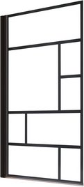 SCHULTE Badewannenfaltwand »Komfort «, 1-teilig, 80 x 140 cm, Mattschwarz, links