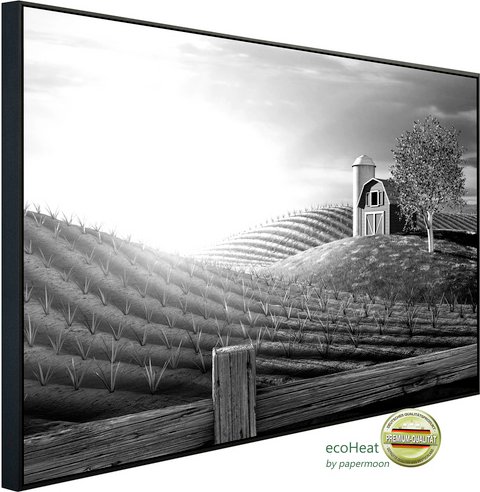 Thumbnail - papermoon Infrarotheizung »EcoHeat - Landschaft schwarz + weiss«, Matt-Effekt - bunt