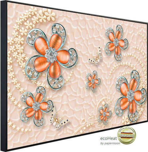 Thumbnail - papermoon Infrarotheizung »EcoHeat - Muster mit Blumen«, Matt-Effekt - bunt