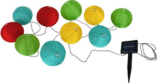 Thumbnail - NÄVE Lichterkette, 10 LEDs, Solar, Metall+Kunststoff, bunt