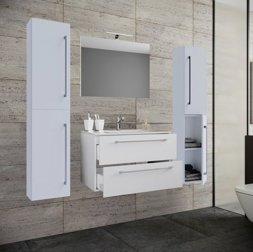 Thumbnail - VCM Badmöbel-Set, Breite Waschtisch: 80 cm - weiss