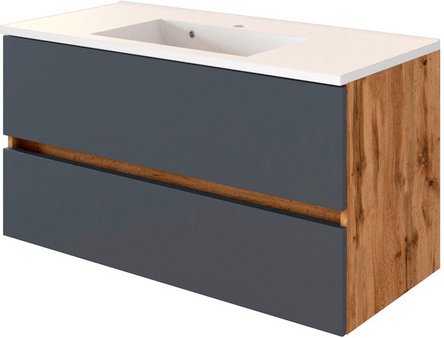 HELD MÖBEL Waschtisch »Lucca«, BxHxT: 100 x 54 x 47 cm - grau