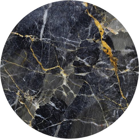 mySPOTTI Tischset »Kima«, rund, Kunstleder, schwarz/grau/goldfarben