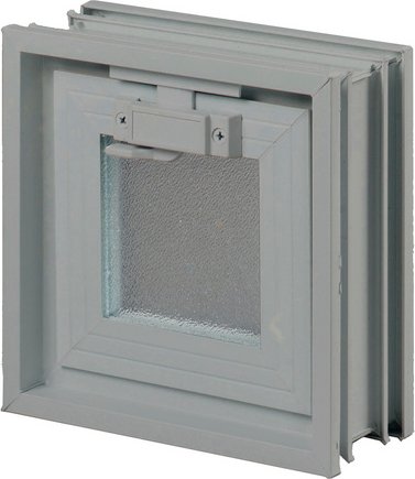 Fuchs Design Lüftungsfenster, BxHxT: 24 x 24 x 8 cm, 2.9 W/mK - grau