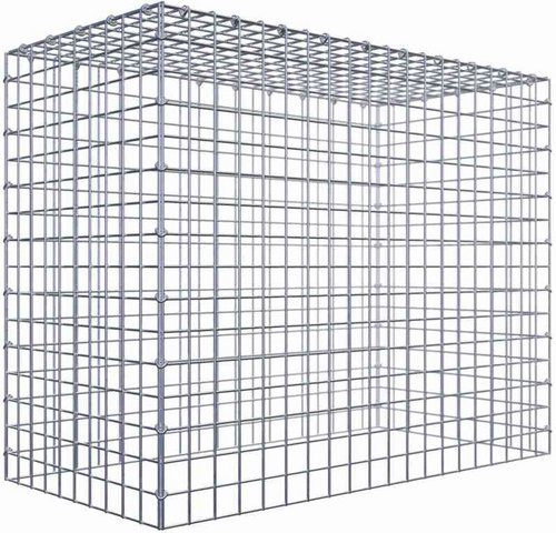 Gabiona Gabione, silbergrau, Maschenweite 5 cm x 5 cm, C-Ring - silberfarben