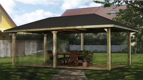 Thumbnail - WEKA Gartenlaube, holzfarben - braun