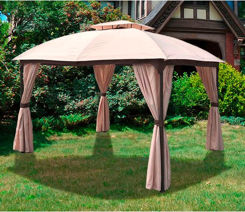 GARDEN PLEASURE Pavillon »PIRES«, rechteckig, BxT: 360 x 300 cm - grau