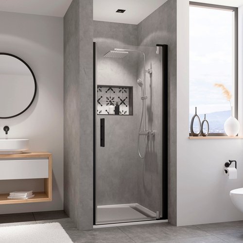 BREUER Duschkabine »Europa Design«, Höhe: 200 cm, schwarz, Scheibenstärke: 8 mm