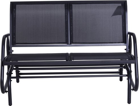 Outsunny Schaukelbank, Textil, 2-Sitzer, BxH: 70 x 88 cm - schwarz